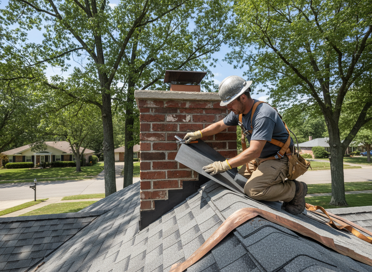 chimney flashing repair in Centerville