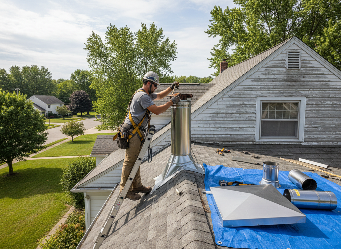 prefabricated chimney repair in Centerville